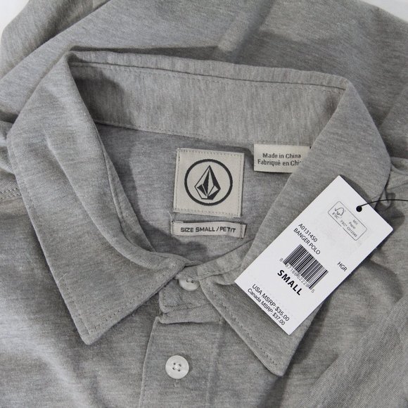 Volcom Banger Polo Shirt NEW Mens Short Sleeve Top Small - Picture 8 of 9